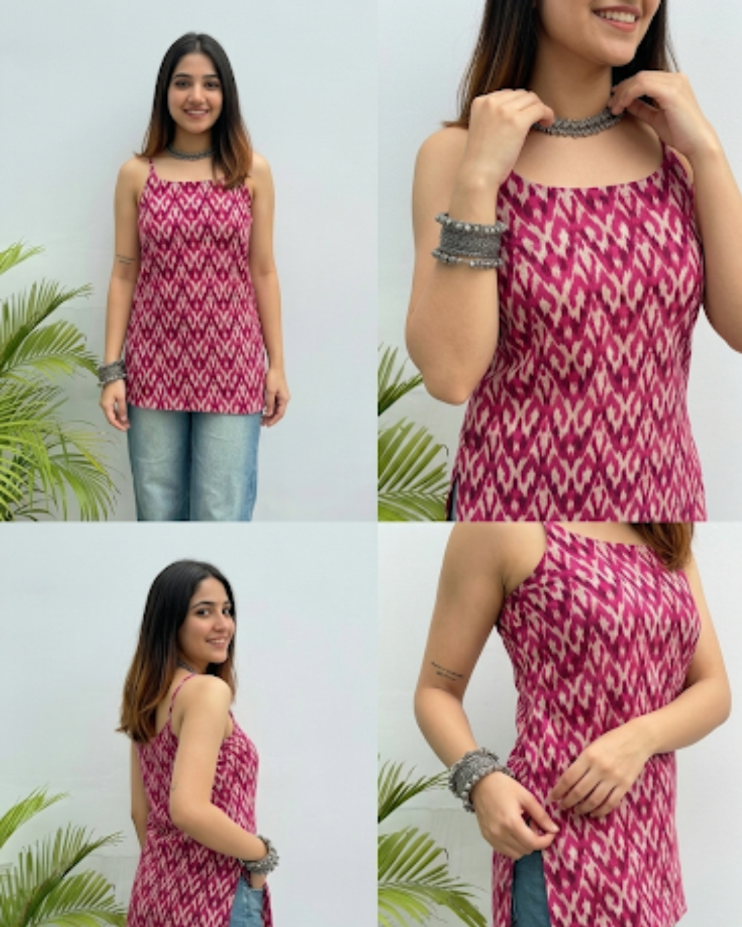 Kavya A1 Sleeveless Cotton Kurti Top