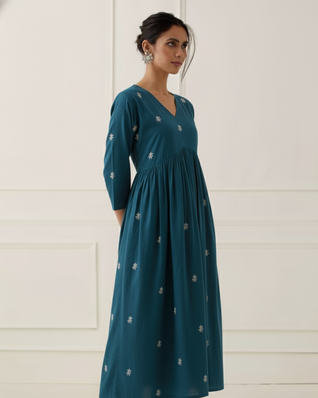 Mayra Rayon Cotton Embroidered Anarkali Kurti D1