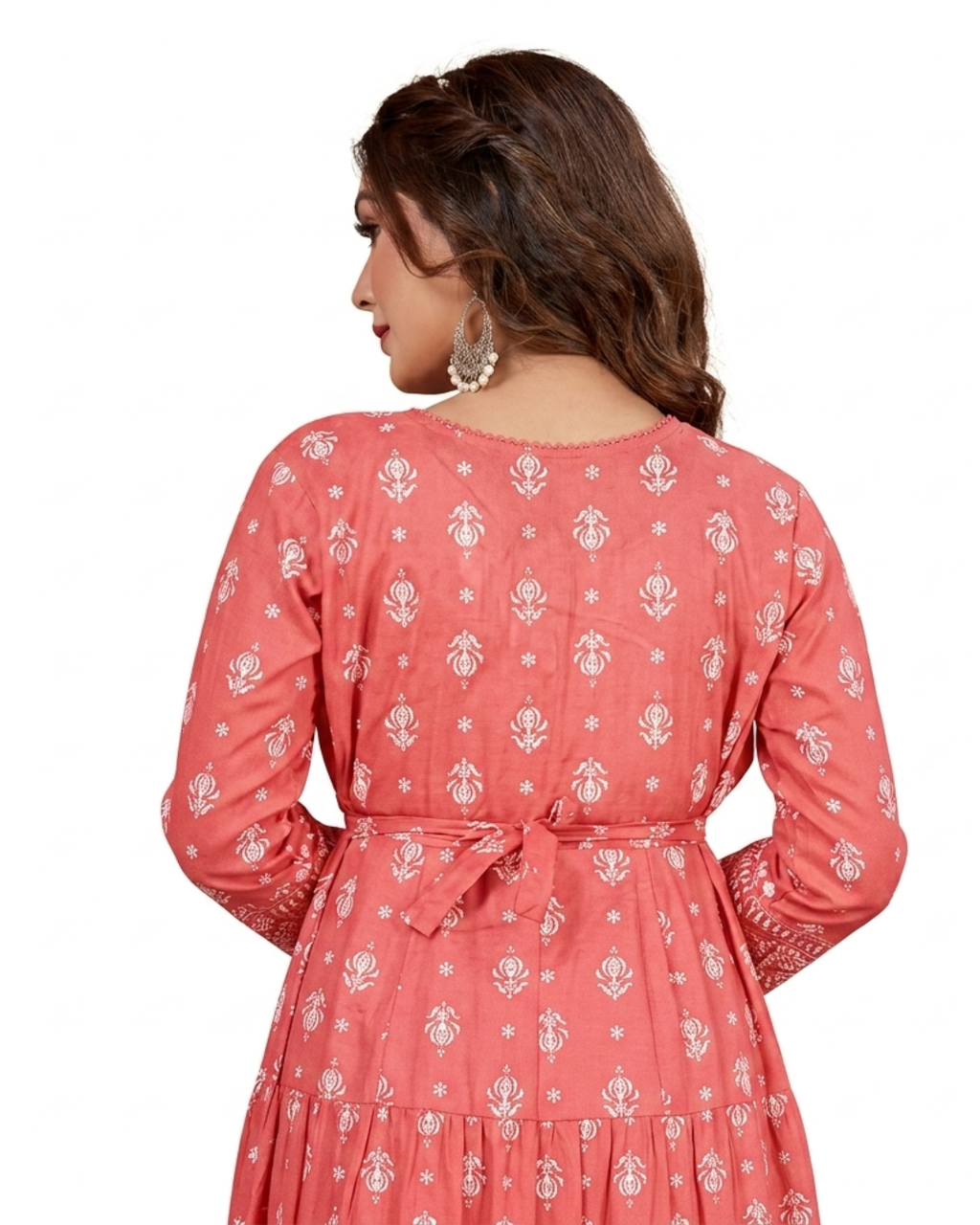 Avani  Cotton Printed Kurti with Embroidered Neck B1