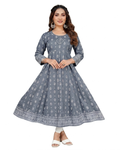 Avani Cotton Printed Kurti with Embroidered Neck b2